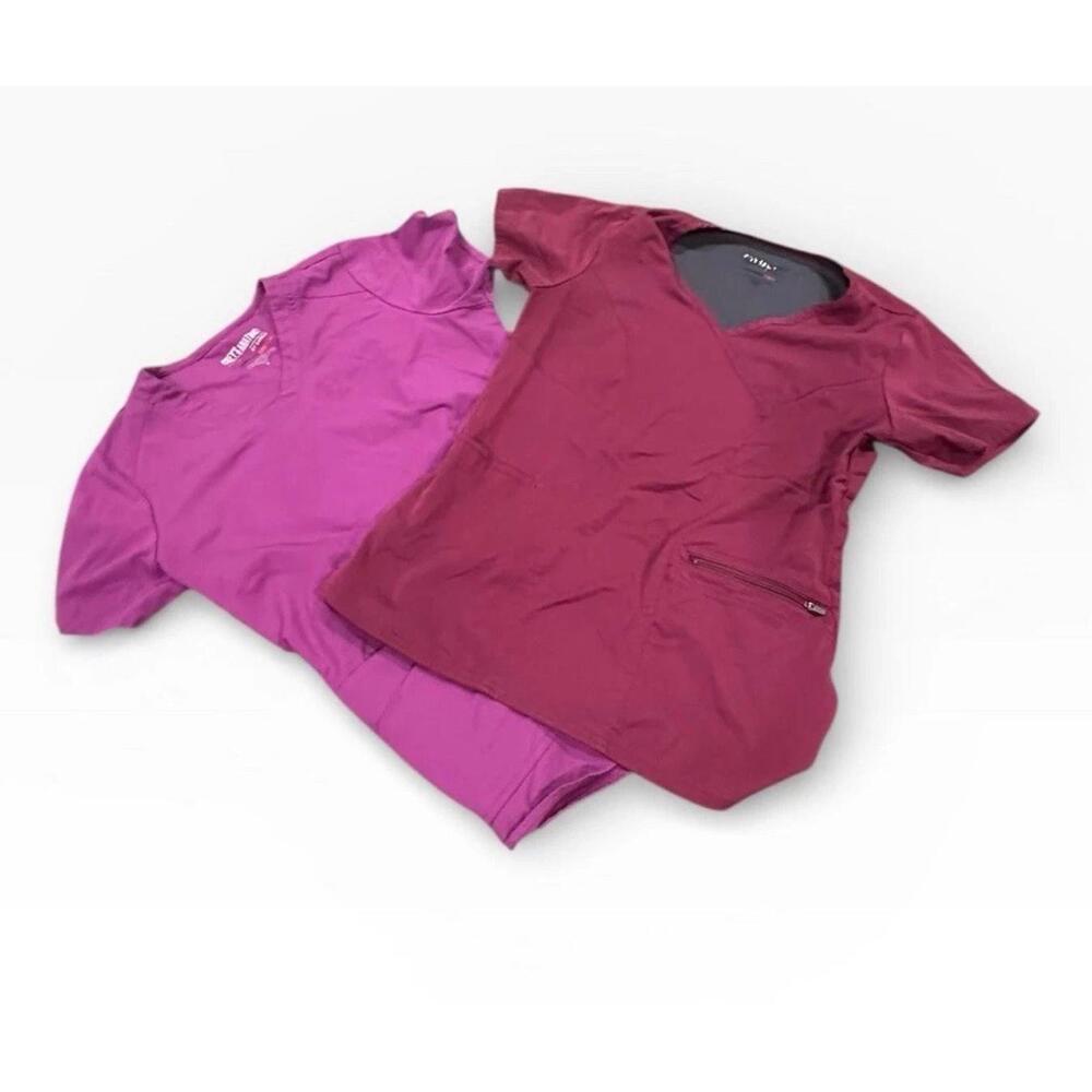 Grey’s Anatomy Scrub Top Bundle Womens Small Stretch 2pc
